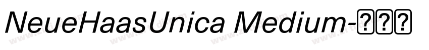 NeueHaasUnica Medium字体转换